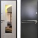 Дверь металлическая ЛИНИЯ NEW Букле капучино 860*2050 левая с зеркалом- купить в Remont Doma| Каталог с ценами на сайте, доставка.